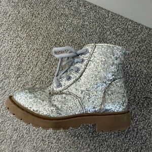 Old Navy Silver Glitter Kids Boots